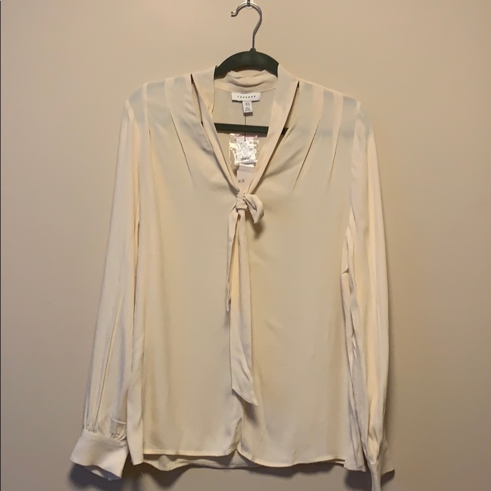 TopShop Beige Flowy Top